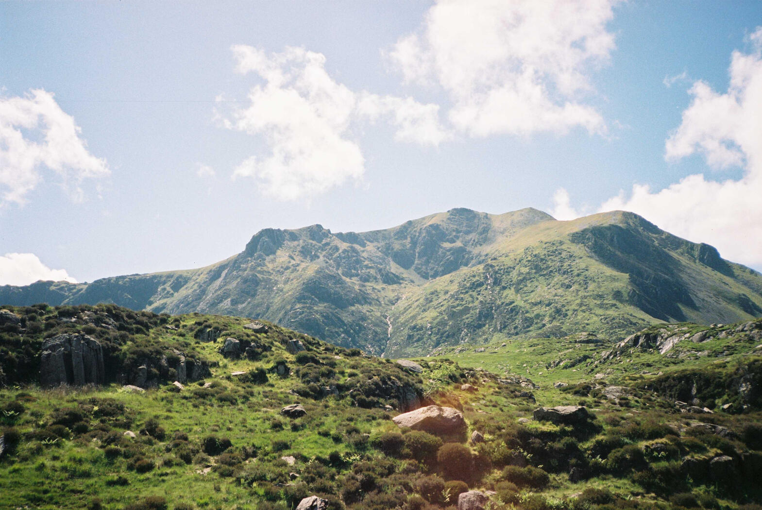 Green mountains from Snowdonia in North Wales